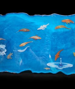 Koi Pond Bathroom/Vanity Tray with Handles