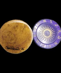 Alternative view of Sun Astrology Trinket Box Purple and Gold